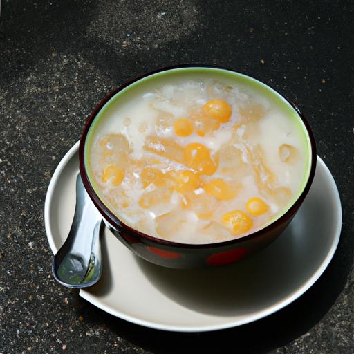 Một tô chè thơm ngon với nước cốt dừa